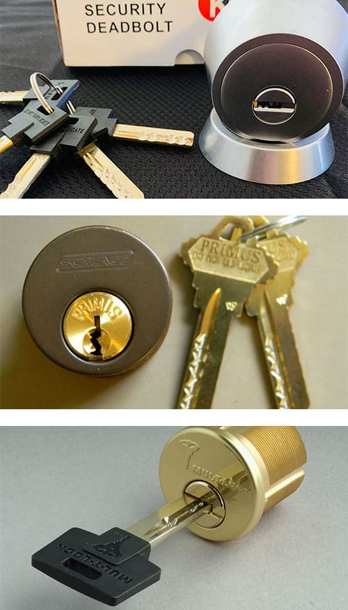High-security locks from Keunard, Primus, and Mul-T-Lock