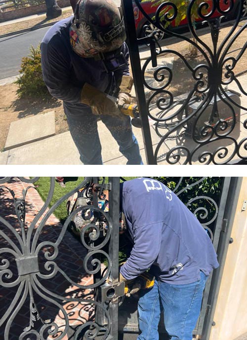 installing a lock on an exterior gate